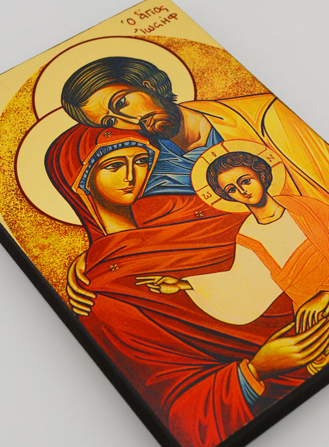 Icône Byzantine Sainte Famille - 20 cm (pic 3)