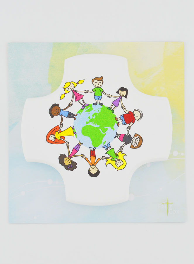 Croix Enfant en Bois d'Erable - Enfants du Monde (pic 1)