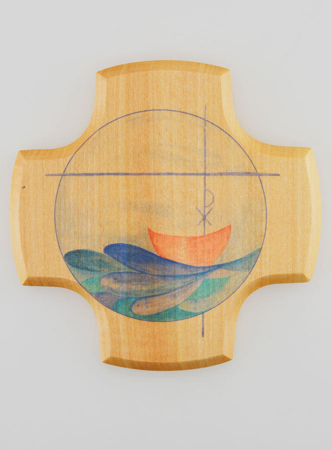 Croix Enfant en Bois d'Erable - La Pêche Miraculeuse (pic 1)
