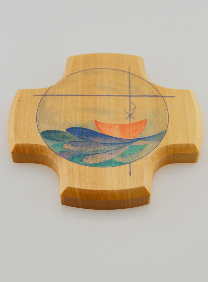 Croix Enfant en Bois d'Erable - La Pêche Miraculeuse (pic 2)