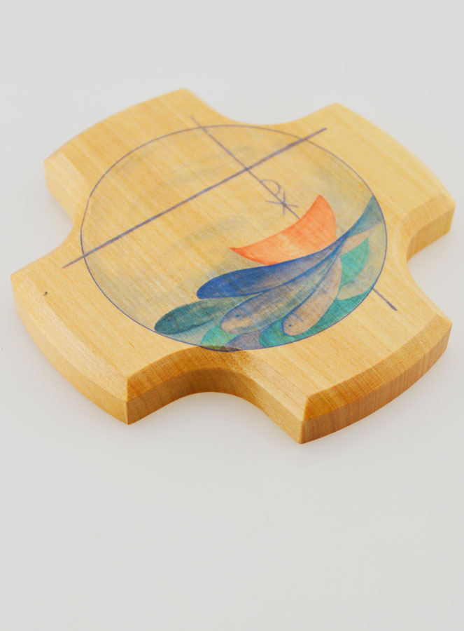Croix Enfant en Bois d'Erable - La Pêche Miraculeuse (pic 3)