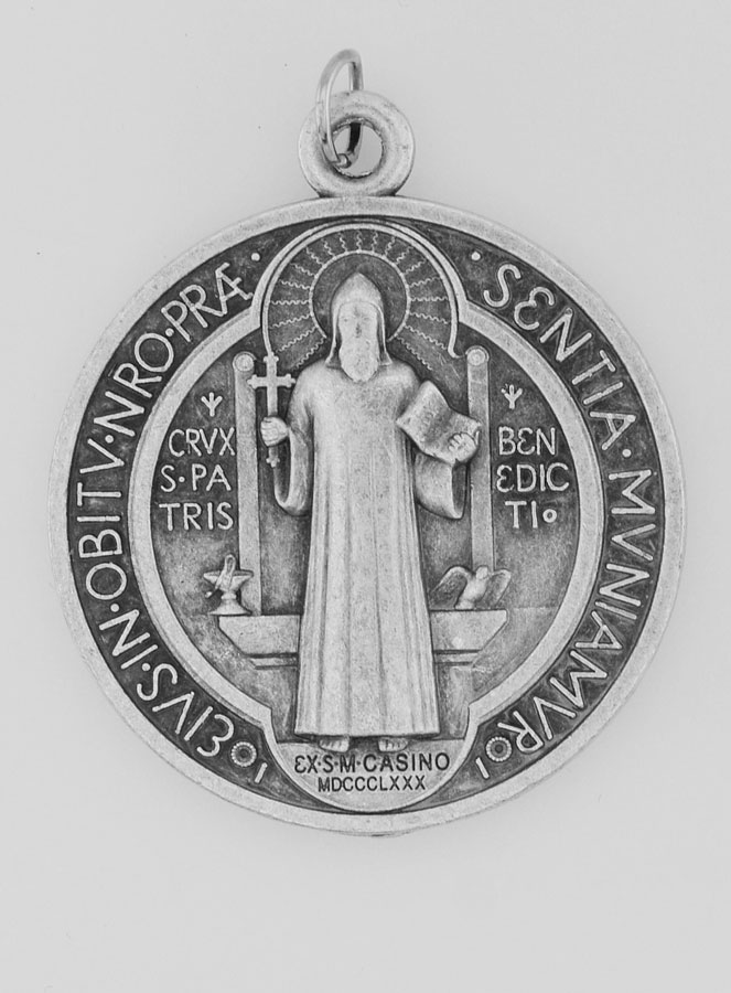 Médaille de Saint Benoît en Métal - 3,6 cm (pic 3)