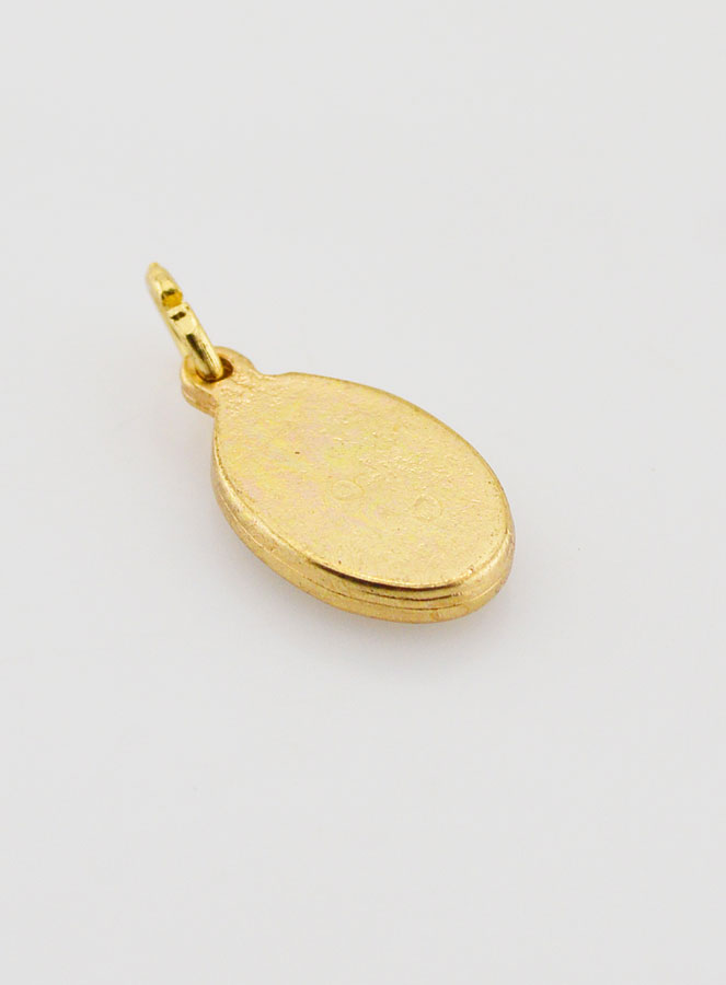 Médaille Notre Dame de Lourdes Dorée - 15mm (pic 4)