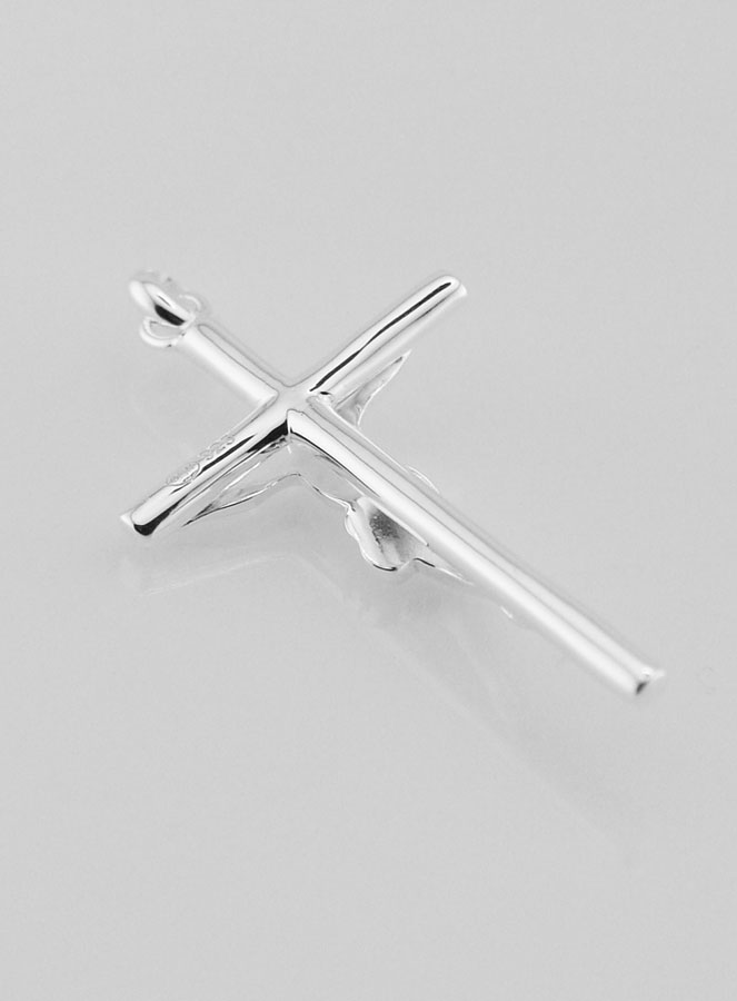 Pendentif Croix Crucifix du Christ en Argent 35mm (pic 4)