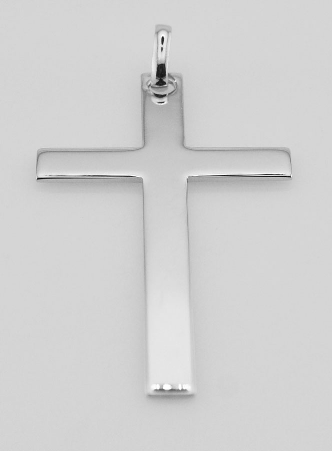 Pendentif Grande Croix en Argent 925/1000 - 50 mm (pic 2)