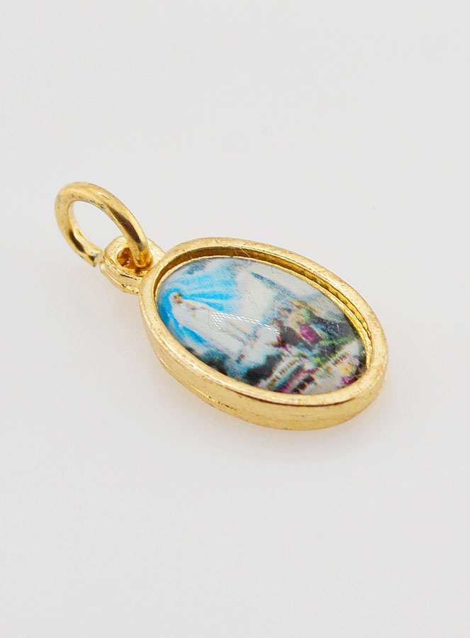 Médaille Notre Dame de Fatima Dorée - 14mm (pic 2)