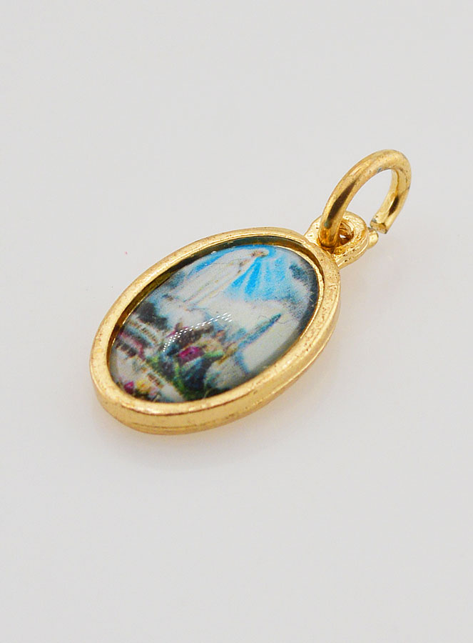 Médaille Notre Dame de Fatima Dorée - 14mm (pic 3)