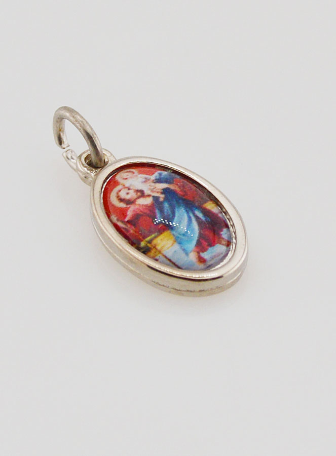 Médaille Saint Christophe Argentée - 14 mm (pic 3)