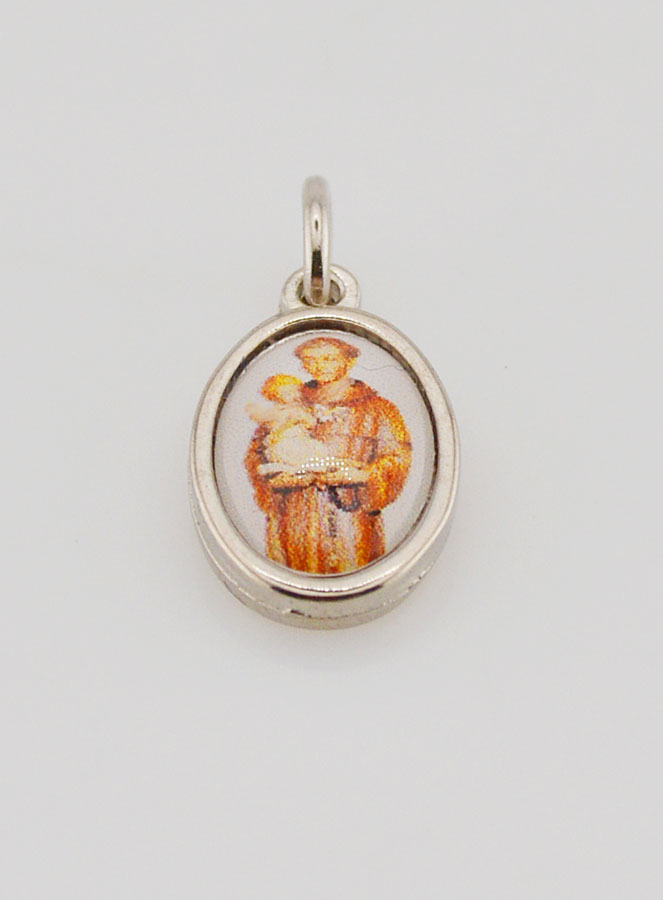 Médaille Saint Antoine de Padoue Argentée - 14 mm (pic 2)