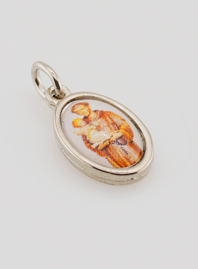 Médaille Saint Antoine de Padoue Argentée - 14 mm (pic 3)