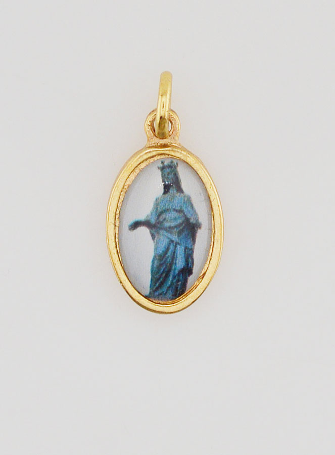 Médaille Notre Dame de la Vierge Noire Dorée - 14 mm (pic 1)