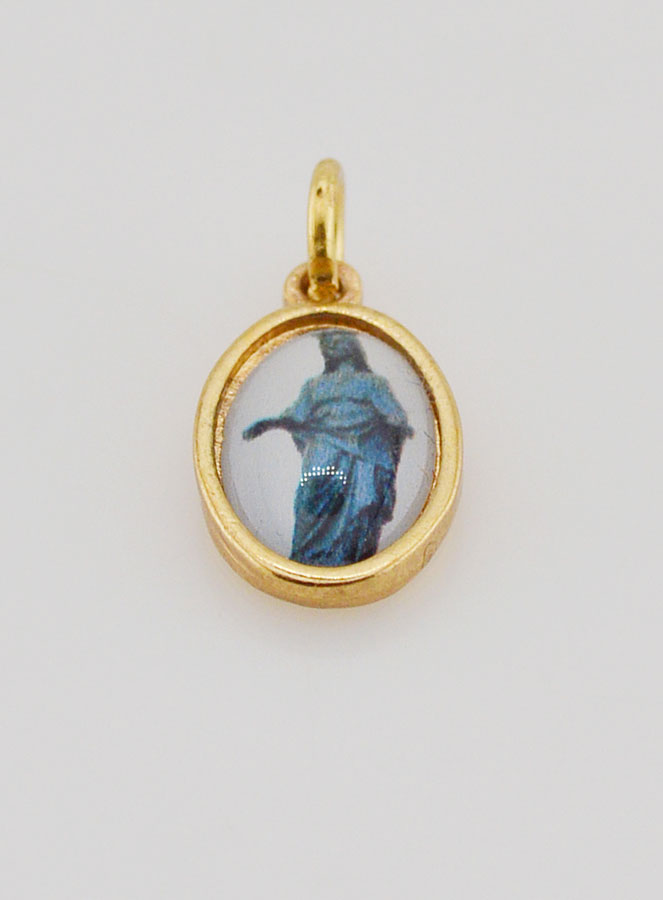 Médaille Notre Dame de la Vierge Noire Dorée - 14 mm (pic 2)
