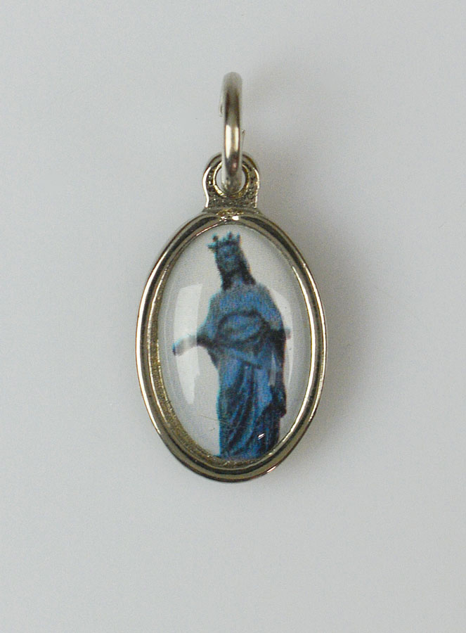 Médaille Notre Dame de la Vierge Noire Argentée - 14 mm (pic 1)