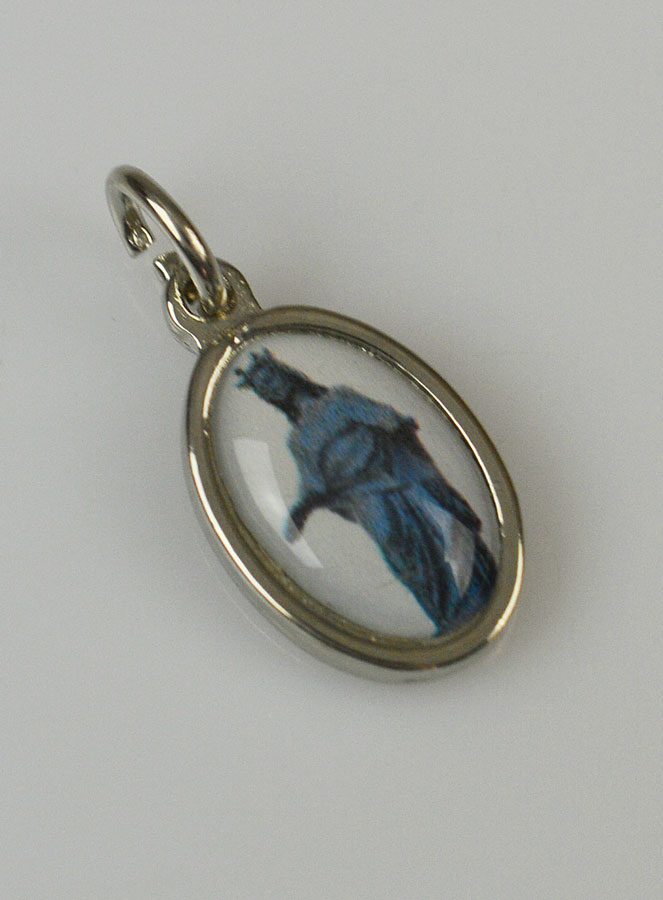 Médaille Notre Dame de la Vierge Noire Argentée - 14 mm (pic 3)