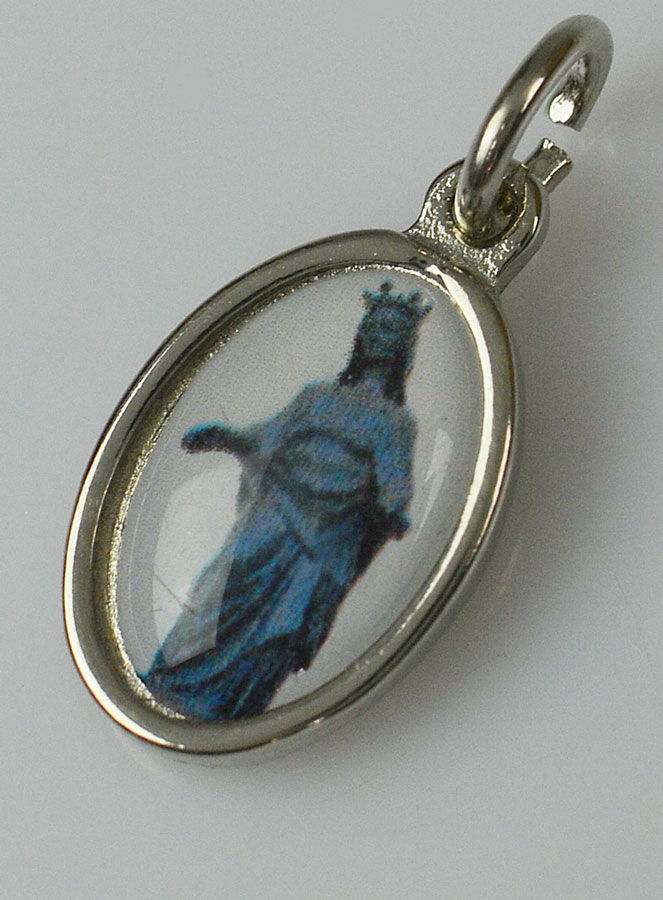 Médaille Notre Dame de la Vierge Noire Argentée - 14 mm (pic 4)