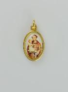 Médaille Saint Antoine de Padoue Dorée - 14 mm (pic 1)