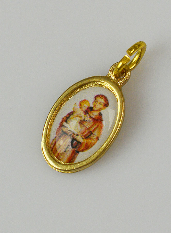 Médaille Saint Antoine de Padoue Dorée - 14 mm (pic 2)