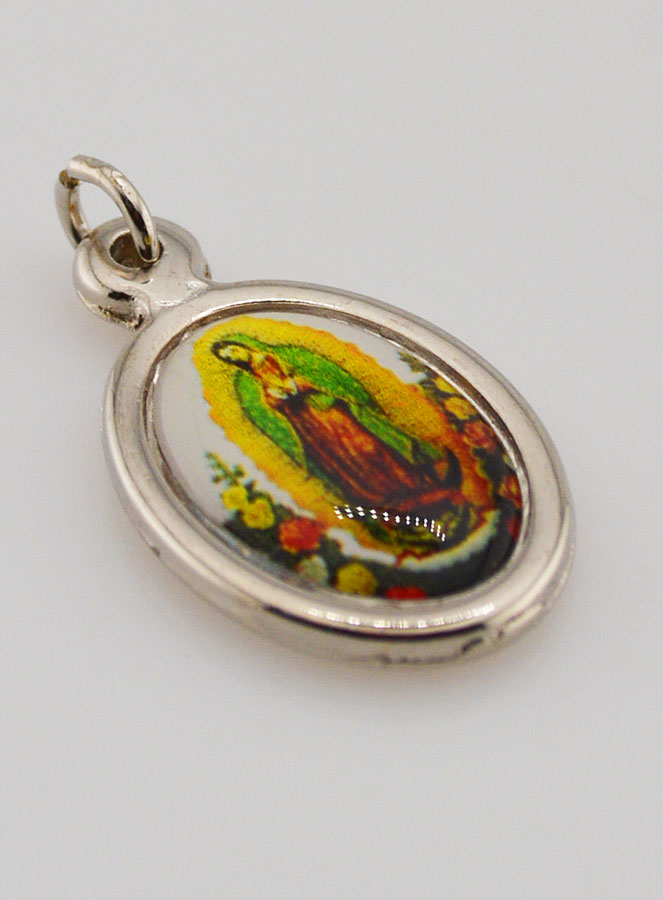 Médaille Notre Dame de Guadalupe Argentée - 22 mm (pic 3)