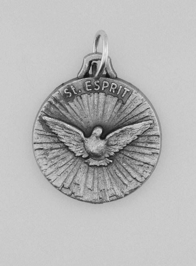 Médaille Saint Esprit en Métal Argenté - 16 mm (pic 1)