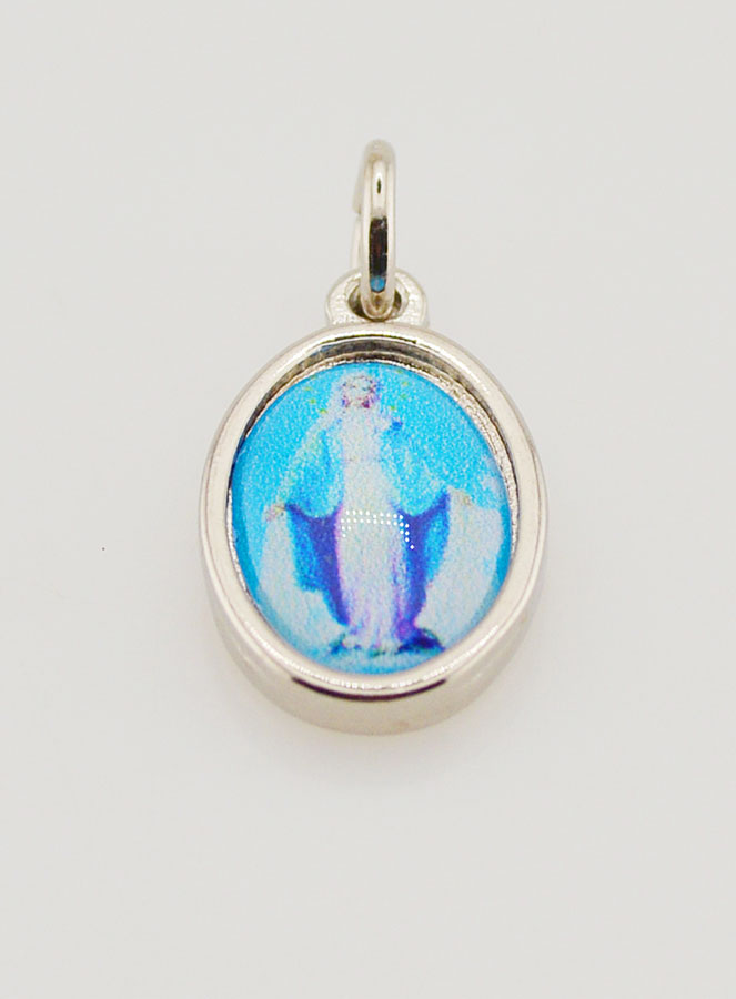 Médaille Vierge Miraculeuse Médaille Miraculeuse Argentée - 14 mm (pic 2)