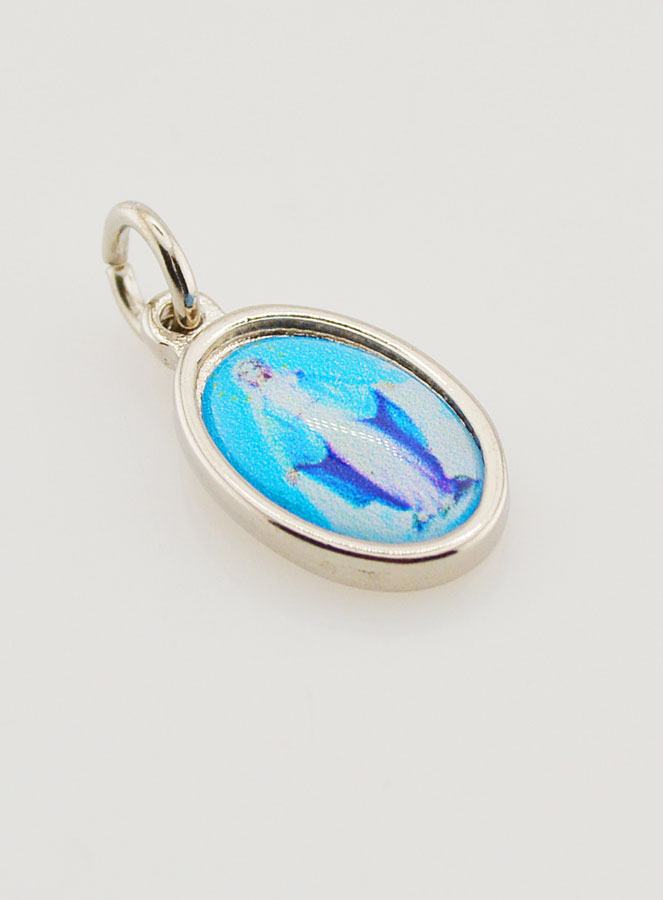 Médaille Vierge Miraculeuse Médaille Miraculeuse Argentée - 14 mm (pic 3)