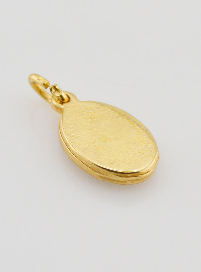 Médaille Saint Padre Pio Dorée - 14 mm (pic 4)