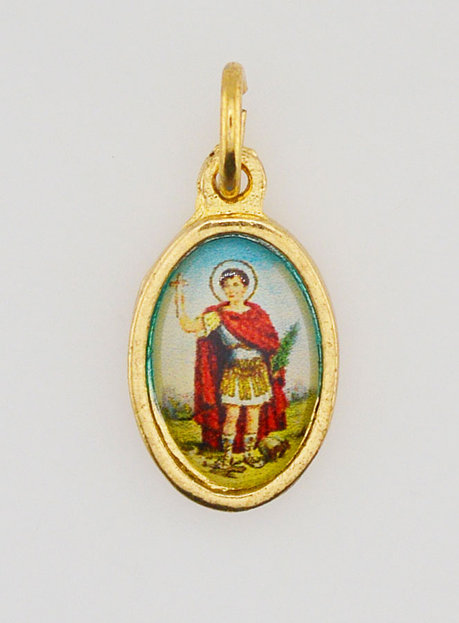 Médaille Saint Expédit Dorée - 14 mm (pic 1)