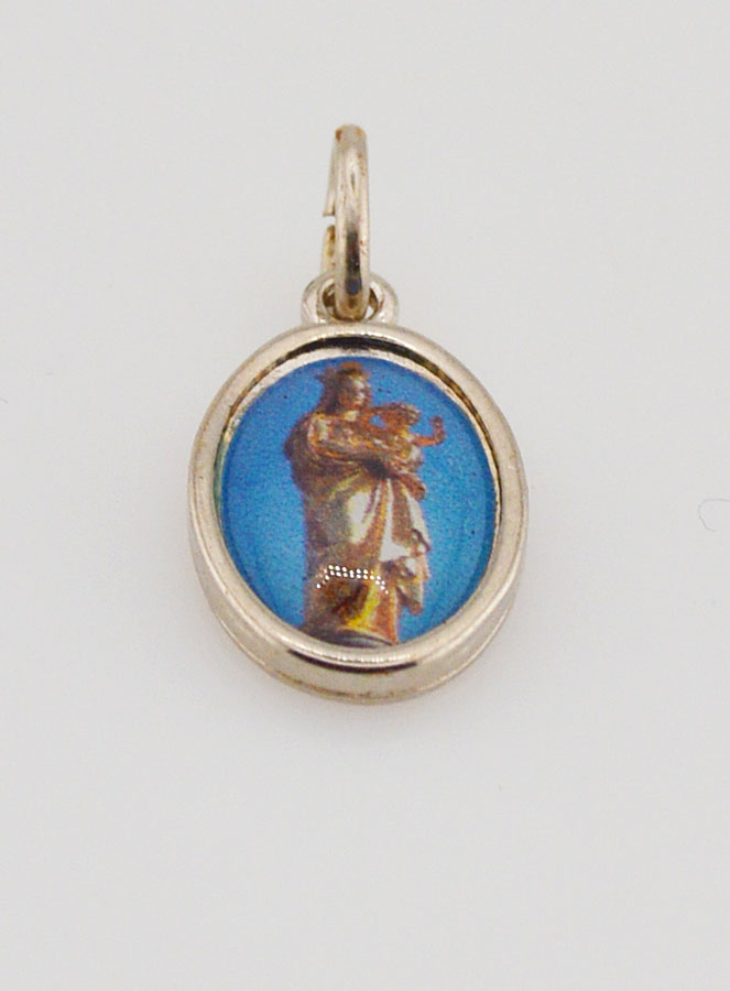 Médaille Notre Dame de la Garde - Marseille Argentée - 14 mm (pic 2)