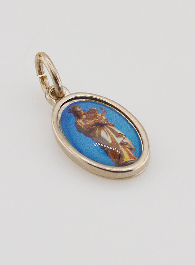 Médaille Notre Dame de la Garde - Marseille Argentée - 14 mm (pic 3)
