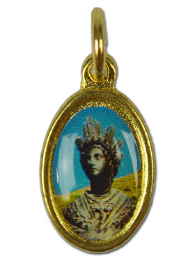 Médaille Notre Dame de la Salette Dorée - 14 mm (pic 1)