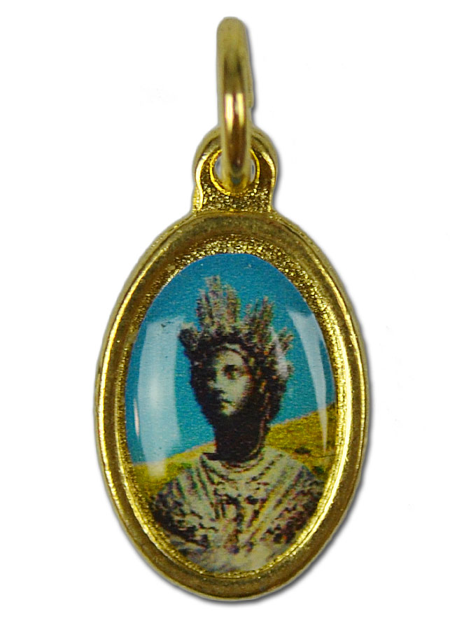 Médaille Notre Dame de la Salette Dorée - 14 mm (pic 2)