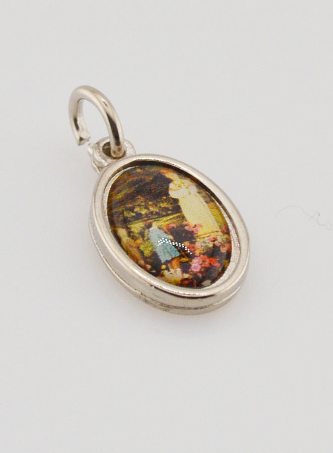Médaille Notre Dame de la Salette Argentée - 14 mm (pic 3)