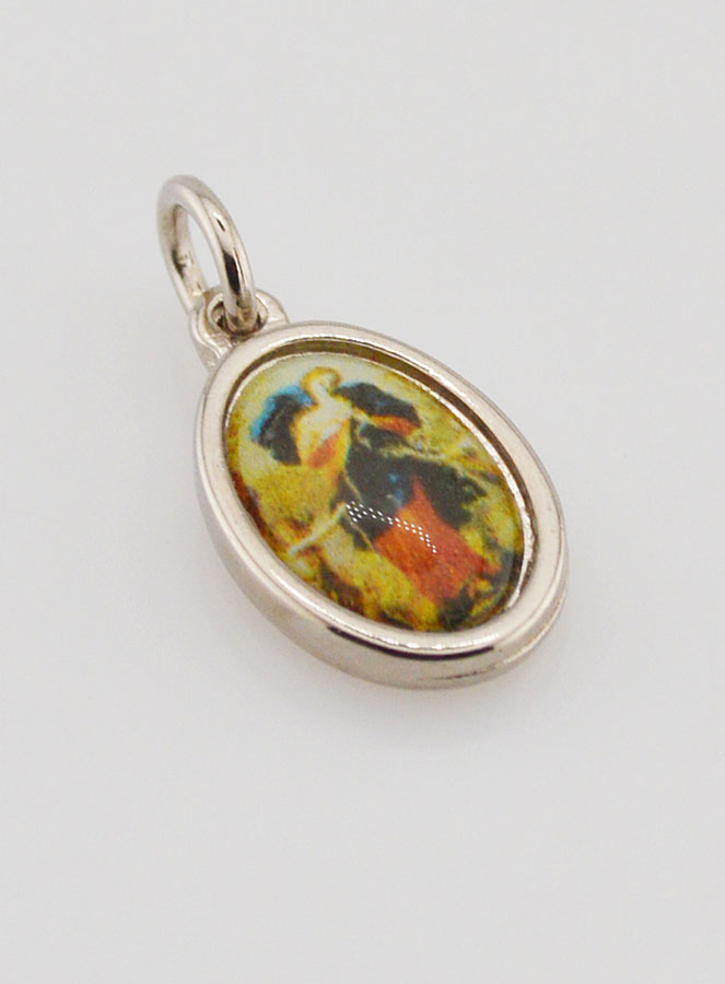 Médaille Vierge Marie qui Défait les Noeuds Argentée - 14 mm (pic 3)