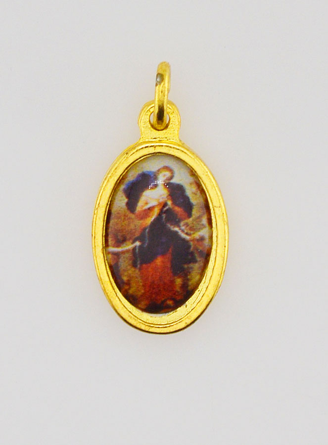 Médaille Vierge Marie qui Défait les Noeuds Dorée - 14 mm (pic 1)