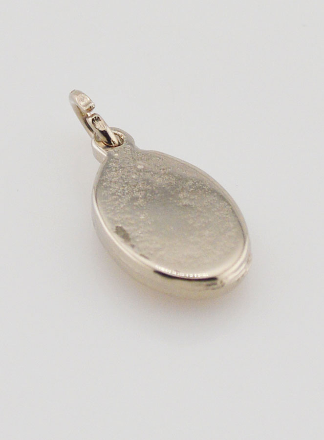 Médaille Sainte Thérèse de l'Enfant Jésus Argentée - 14 mm (pic 4)
