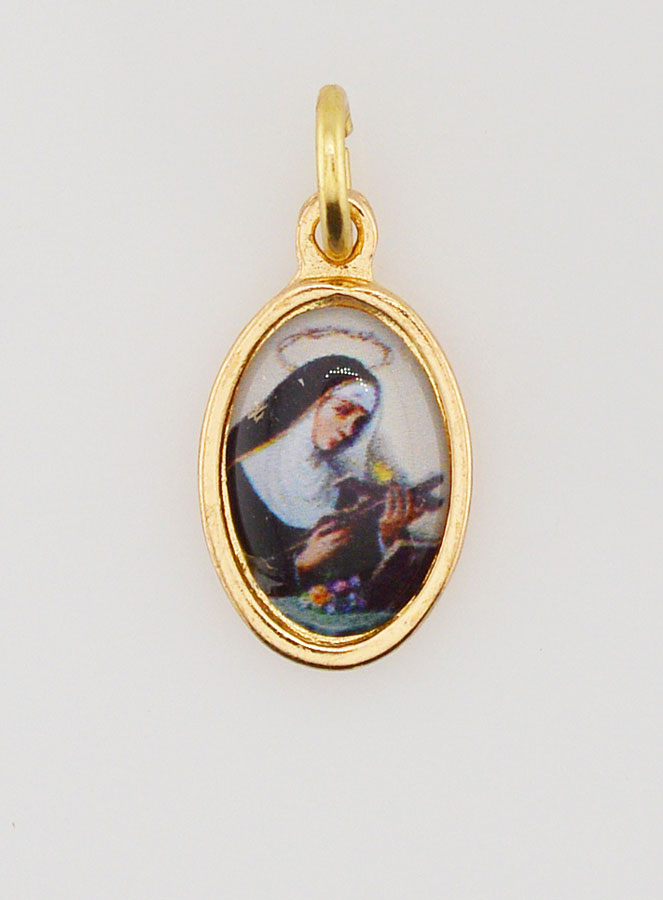 Médaille Sainte Rita de Cascia Dorée - 14 mm (pic 1)
