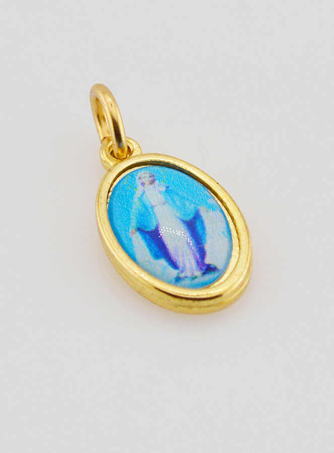Médaille Vierge Miraculeuse Médaille Miraculeuse Dorée - 14 mm (pic 3)