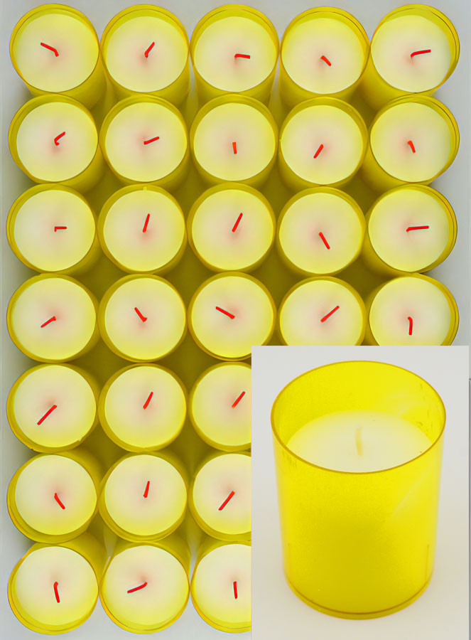 24 Bougies Veilleuses d'Église - Jaunes - 20h (pic 2)