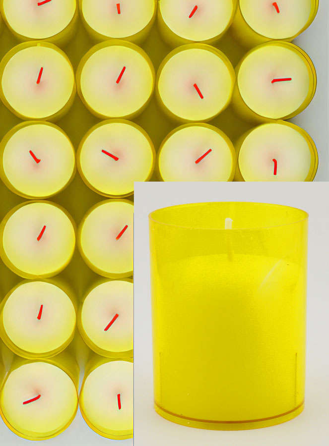 24 Bougies Veilleuses d'Église - Jaunes - 20h (pic 3)