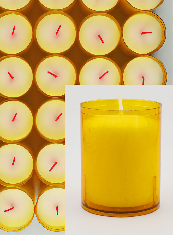 48 Bougies Veilleuses d'Église - Oranges - 20h (pic 3)