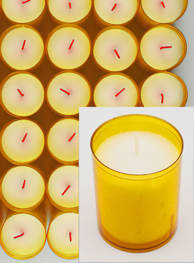 48 Bougies Veilleuses d'Église - Oranges - 20h (pic 4)