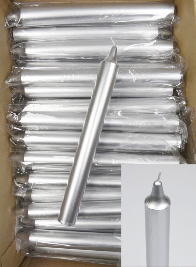 Carton 130 Bougies Cierges Argent (pic 2)