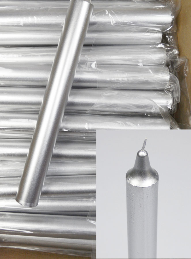 Carton 130 Bougies Cierges Argent (pic 4)