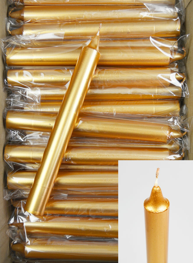 Carton 130 Bougies Cierges Or (pic 2)