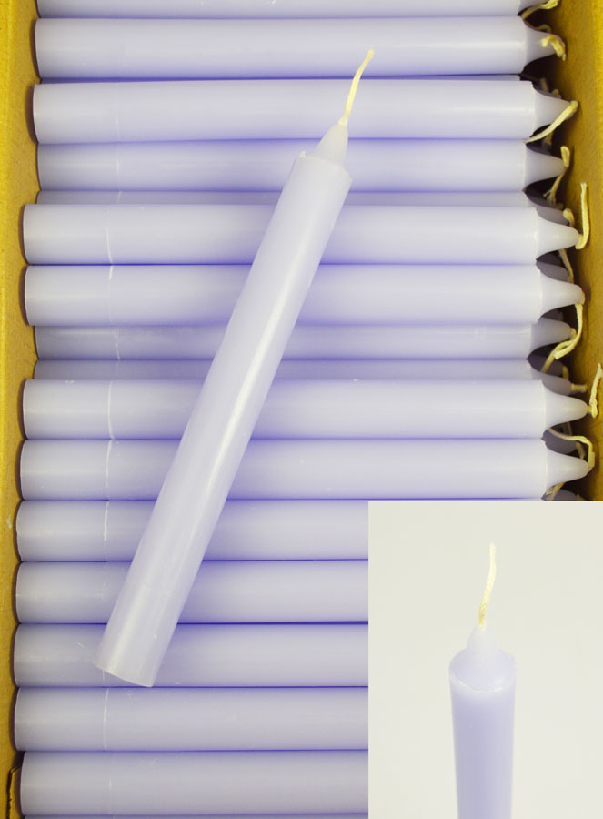 Carton 130 Bougies Cierges Teintées Masse Parme (pic 2)