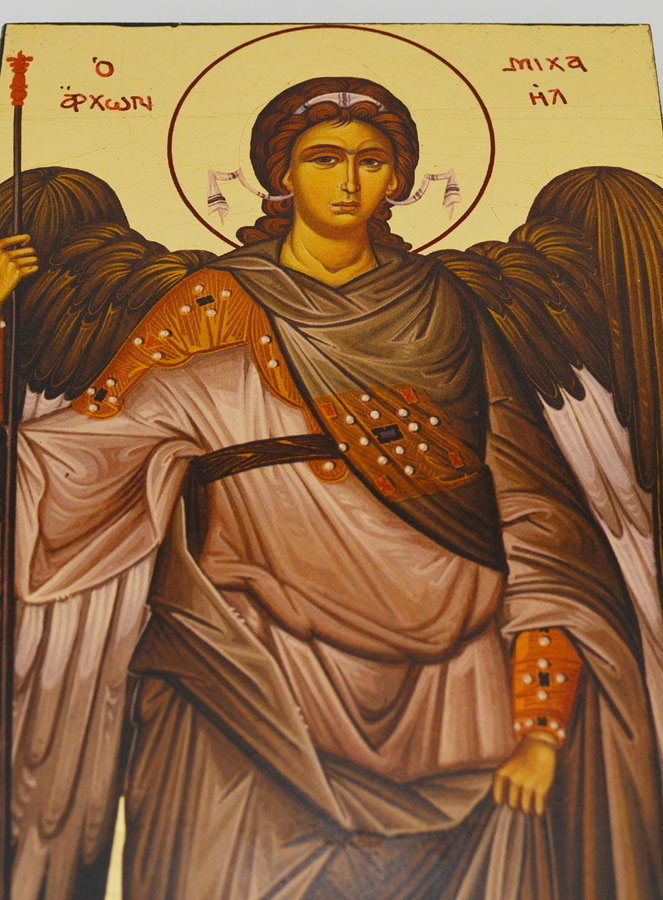 Icône Byzantine Saint Michel Archange Gris - 20 cm (pic 2)