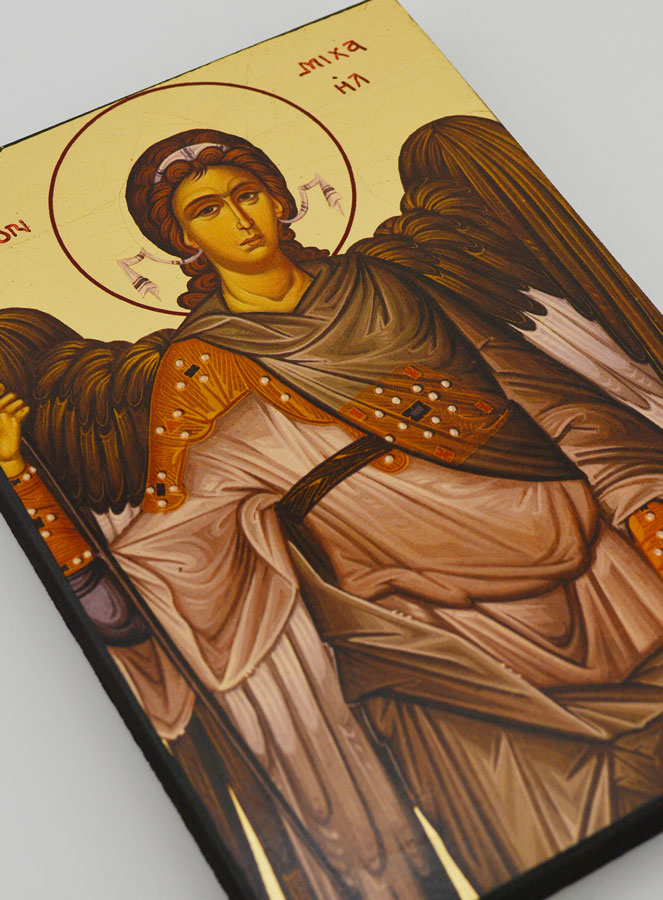 Icône Byzantine Saint Michel Archange Gris - 20 cm (pic 3)