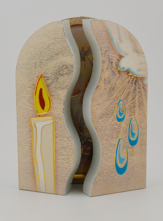 Icône Triptyque Souvenir de Baptême - 13 cm (pic 2)