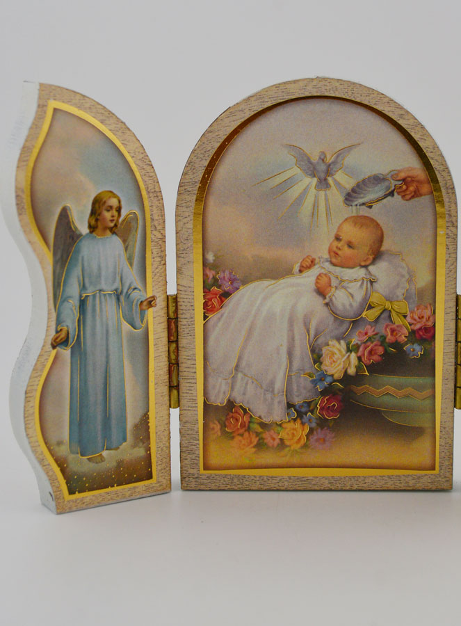Icône Triptyque Souvenir de Baptême - 13 cm (pic 4)