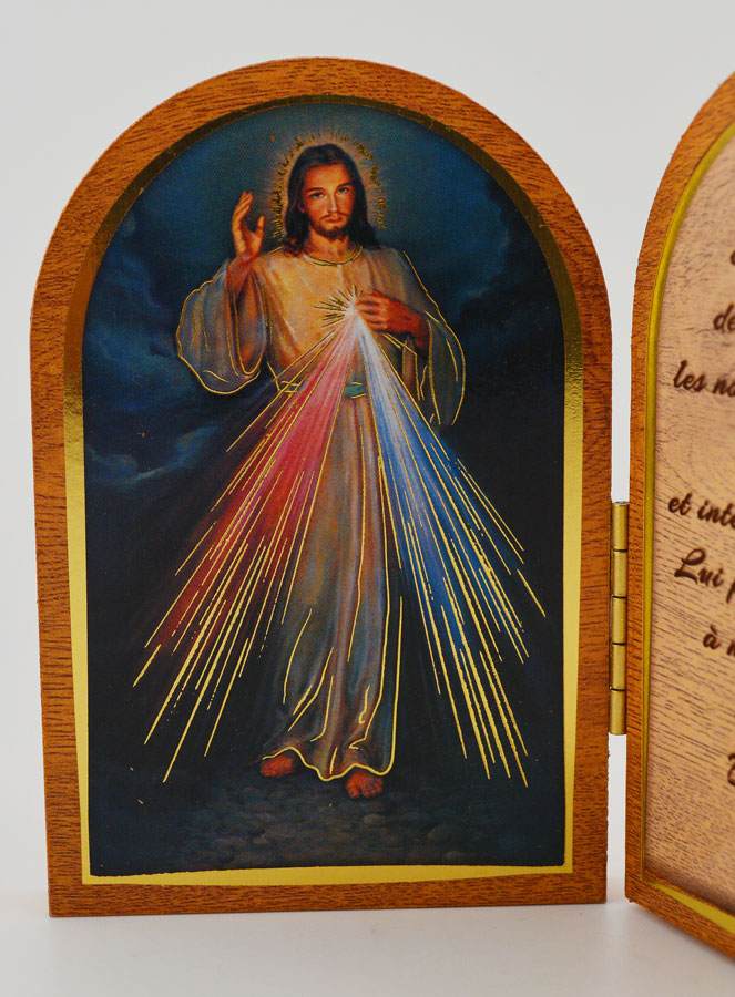 Icône Diptyque Christ de la Miséricorde Divine + Prière (pic 2)